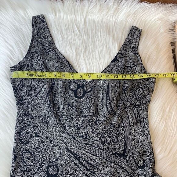 J. Crew 100% Silk Paisley Tank Blouse Size XSmall - Picture 6 of 9